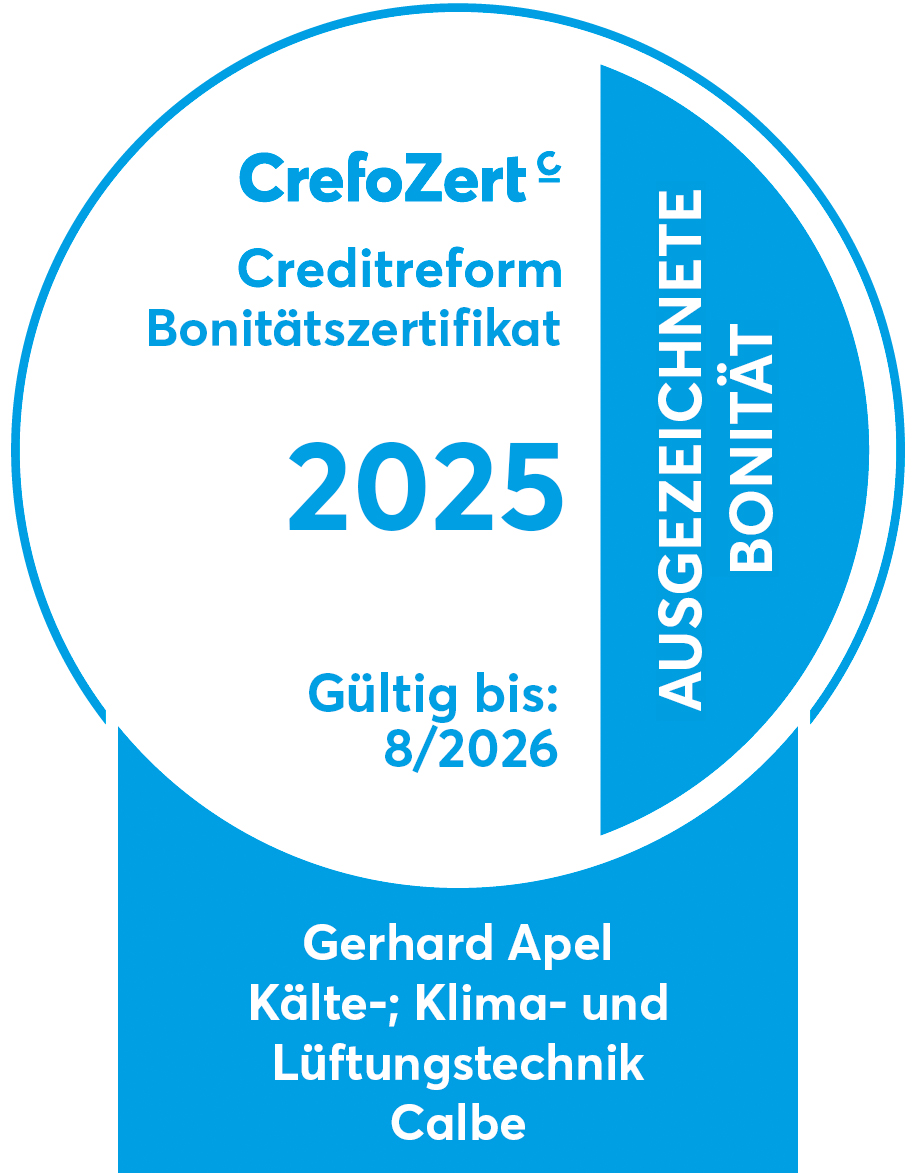 CrefoZert Zertifikat 2025 – Kälte-Apel
